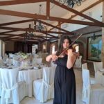 Wedding violinist Italy Tuscany string quartet harp Italian musicians Francesca violin